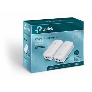 Image of TP-LINK (TL-PA9020 KIT) AV2000 GB Powerline Adapter Kit 2 Ports UK Plug