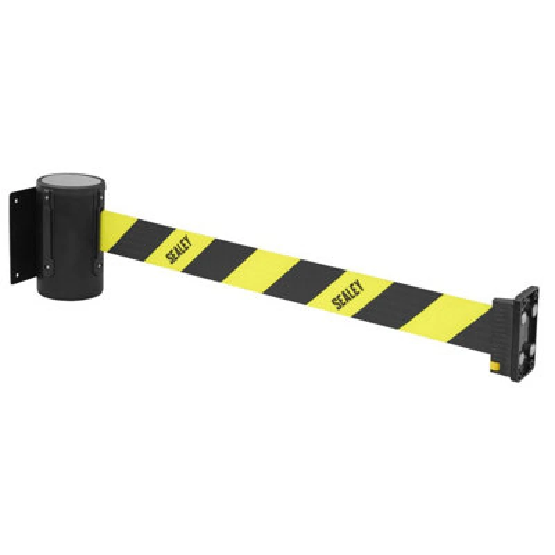 Image of Sealey Wall Mounting Retractable Hazard Tape Belt Barrier EV22