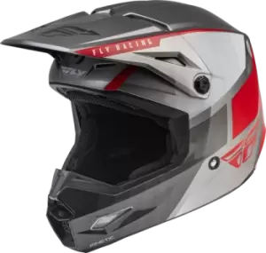 Image of FLY Racing Kinetic Drift Ece Helmet Charcoal Lite Grey Red M