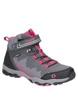 Image of Cotswold Ducklinton Lace Hiker Boot - Grey/Pink, Size 2 Older