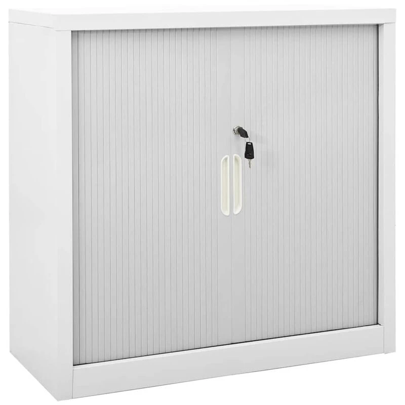 Image of VIDAXL Sliding Door Cabinet Grey 90x40x90cm Steel Vidaxl 8720286566398