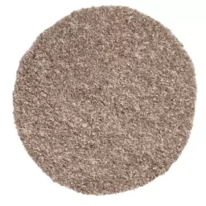 Image of Think Rugs Vista Round Rug Plain 3547 Beige 133X133cm