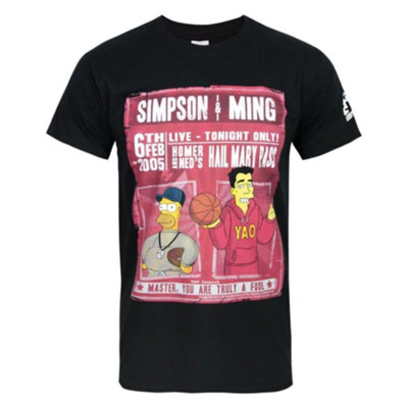 Image of The Simpsons Short Sleeved T-Shirt Black