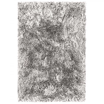 Image of Asiatic Plush Shaggy Rug - 70 x 140cm - Silver