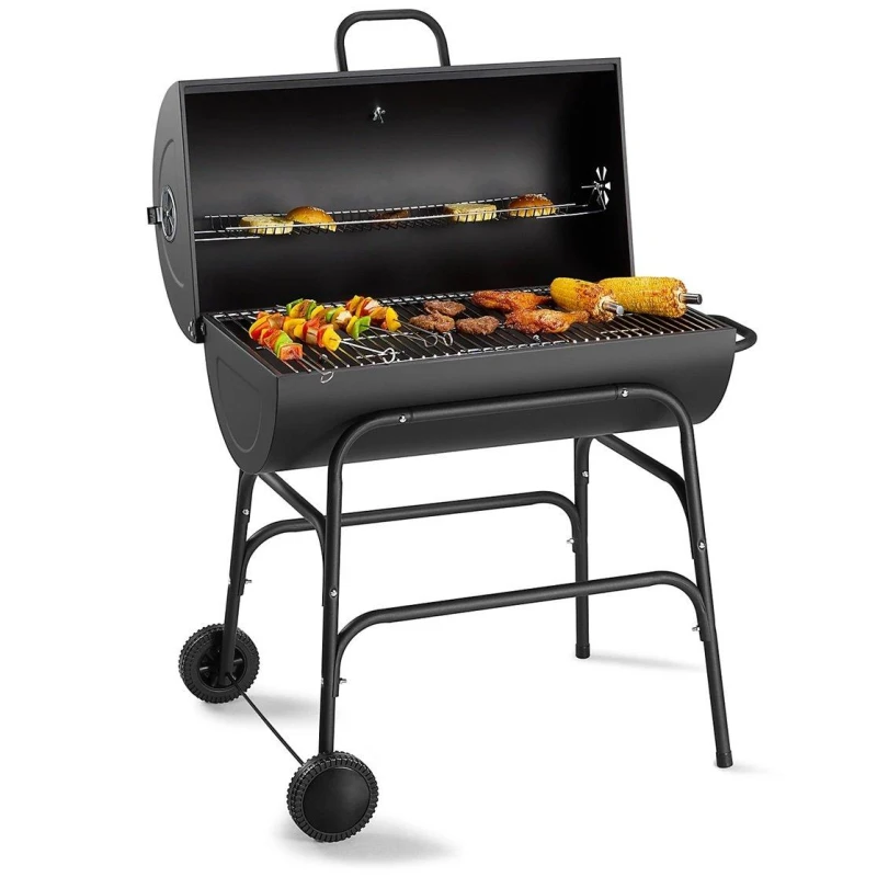 Image of VonHaus American Style BBQ with Shelf Black unisex One Size
