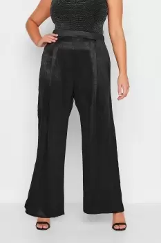 Image of Satin Wide Leg Trousers