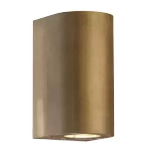 Image of Canto maxi Outdoor Up Down Wall Lamp Brass, GU10, IP44