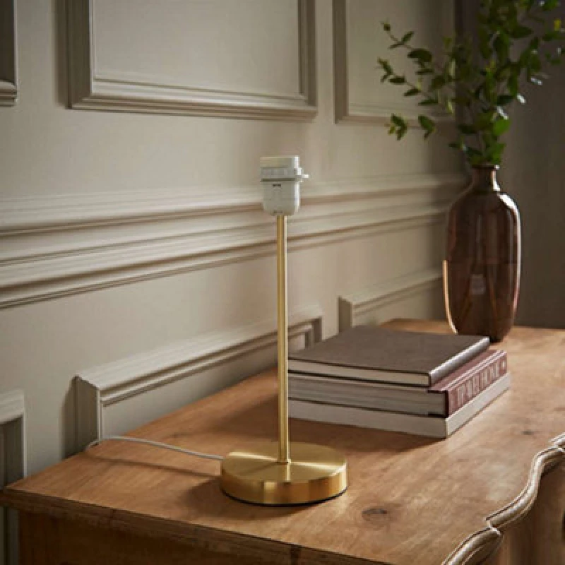 Image of ValueLights Charlie Gold Modern Table Lamp Base Gold