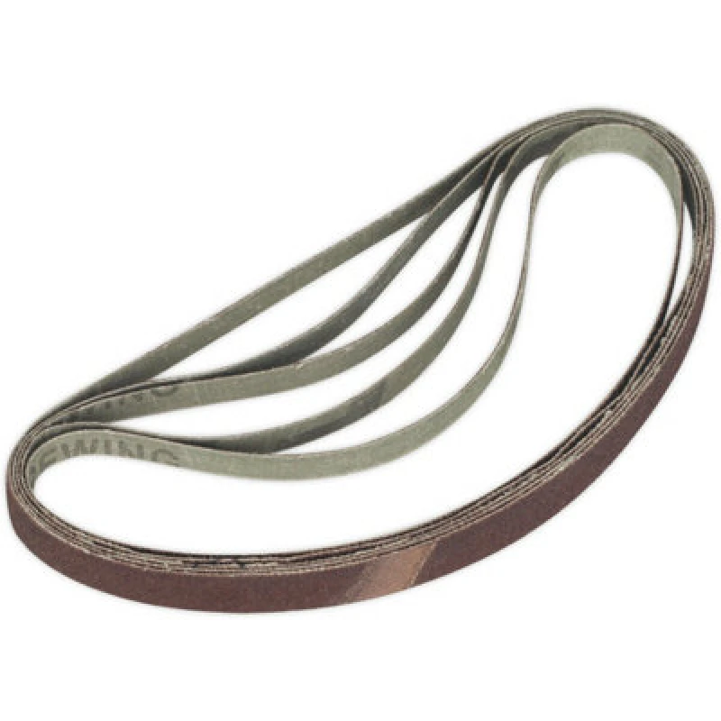 Image of Loops 5 PACK - 12mm x 456mm Sanding Belts - 120 Grit Aluminium Oxide Slim Detail Loop Multi