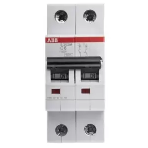Image of ABB System M Pro 6A MCB Mini Circuit Breaker2P Curve C, Breaking Capacity 10 kA