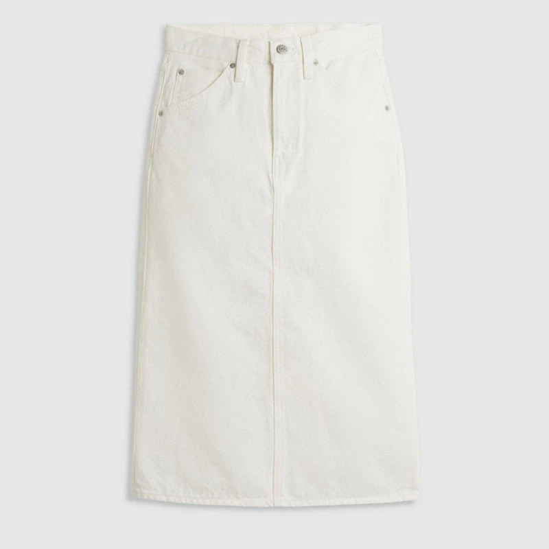 Image of Levis Womens High Rise Back Slit Denim Skirt Snowing In La female 26 L32