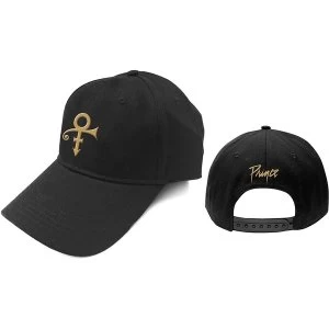 Image of Prince - Gold Symbol Unisex Baseball Cap - Black