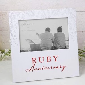 Image of 6" x 4" - Amore By Juliana Photo Frame - Ruby Anniversary