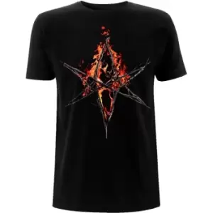 Image of Bring Me The Horizon - Flaming Hex Unisex Medium T-Shirt - Black
