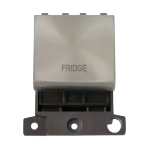 Image of Click Scolmore MiniGrid 20A Double-Pole Ingot Fridge Switch Satin Chrome - MD022SC-FD