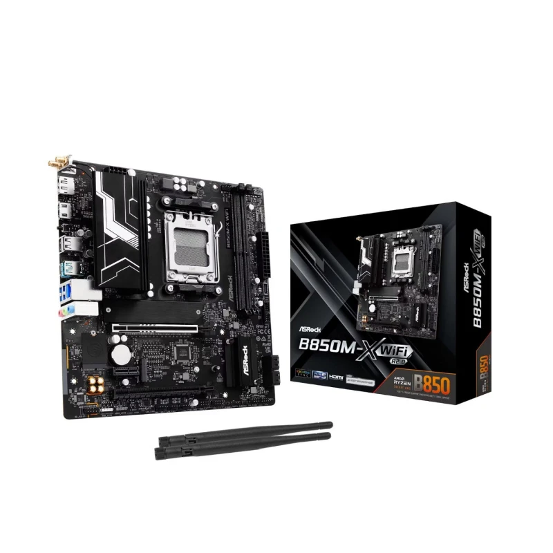 Image of ASRock B850M-X WiFi R2.0 AMD Ryzen AM5 DDR5 mATX Motherboard - 90-MXBRU-A0UAYZ