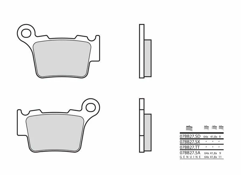 Image of Brembo S.p.A. Off-Road Sintered Metal Brake pads - 07BB27SD