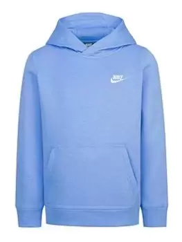 Image of Nike Younger Boys Club Fleece Po Hoodie, Blue, Size 2-3 Years