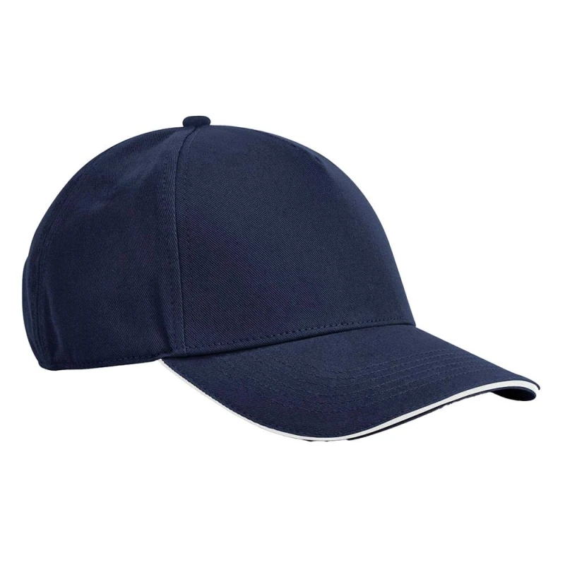 Image of Beechfield Mens EarthAware Classic 5 Panel Cotton Baseball Cap in Mid Navy Mid Navy Male One Size