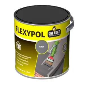 Image of Roof Pro Flexypol One Coat Grey Roofing Waterproofer, 2.5L