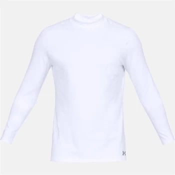 Image of Under Armour Armour ColdGear Fitted Base Layer Top Mens - White