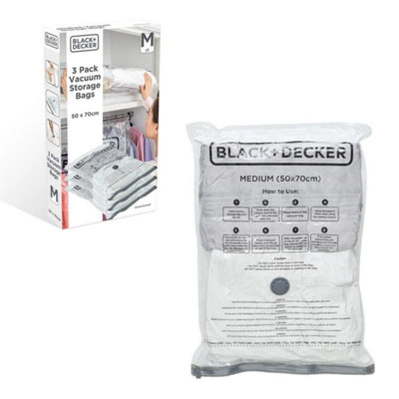 Image of Black + Decker Vacuum Bag 3pk - Medium 63429