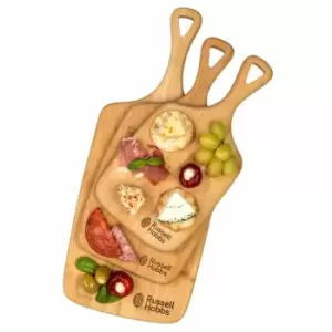 Image of Russell Hobbs Rh01971 3 Piece Bamboo Paddle Chopping Board Set