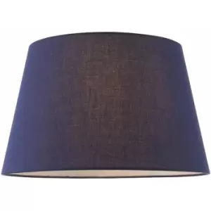 Image of Loops - 14' Round Tapered Lamp Shade Navy Blue Cotton Fabric Modern Simple Light Cover