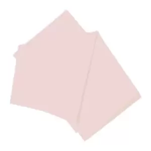 Image of Belledorm Brushed Cotton Flat Sheet (Single) (Powder Pink)