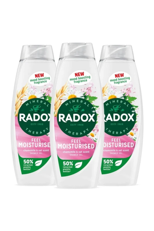 Image of Radox Mineral Therapy 'Shower Gel' Mood Boosting Fragrance, 3 x 675ml White unisex