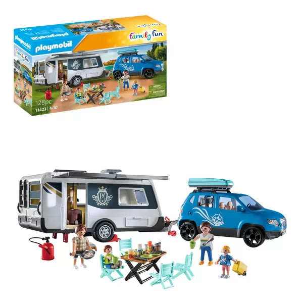 Image of Playmobil 71423 City Life Caravan With Car