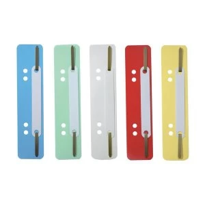 Image of Durable Flexi Filing Strip Fasteners 5 Assorted Colours for 60mm and 80mm Binding Mechanisms Pack of 25