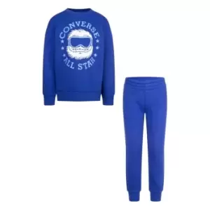 Image of Converse All Star Cozy Sweater And Joggers Set Infant Boys - Blue