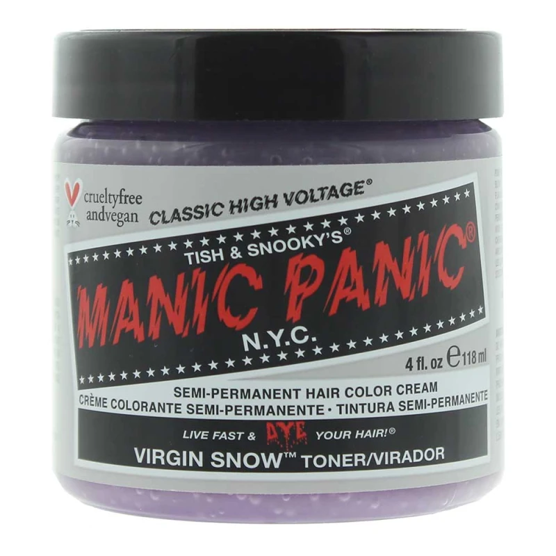 Image of Manic Panic Semi-Permanent Hair Color Cream Virgin Snow Toner 118 ml