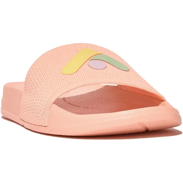 Image of Fitflop Womens iQushion Arrow Lightweight Sliders UK Size 7 (EU 41) Blushy/Multi FIT080-BLUSHM-7