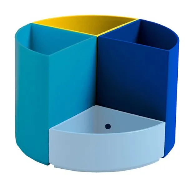 Image of Exacompta Bee Blue The Quarter Desk Tidy Recycled Assorted (Pack of 3)