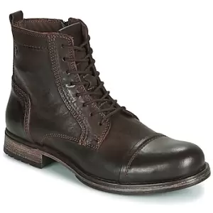 Image of Jack Jones JFW RUSSEL LEATHER mens Mid Boots in Brown,11.5