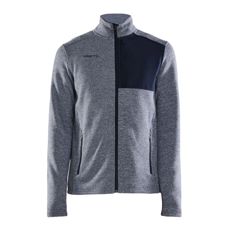 Image of Craft CRAFT Men ADV Explore Fleece Heavy Jacket in Grey Size: Small Grey S Male 5063377073393