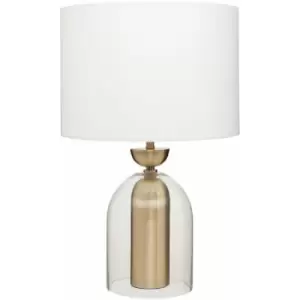 Image of Glass / Brass Finish Table Lamp - Premier Housewares