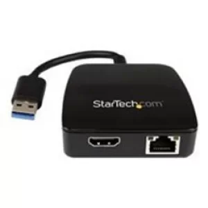 Image of Universal USB 3.0 Mini Docking Station Adapter USB 3.0 Gigabit Ethernet Adapter Nic With Hdmi