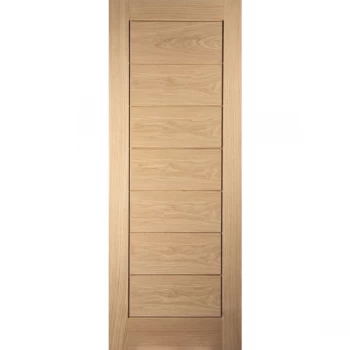 Image of JELD-WEN Curated Oregon Horizontal Cottage Fully Finished Oak Internal Flush FD30 Fire Door - 1981mm x 838mm (78 inch x 33 inch)