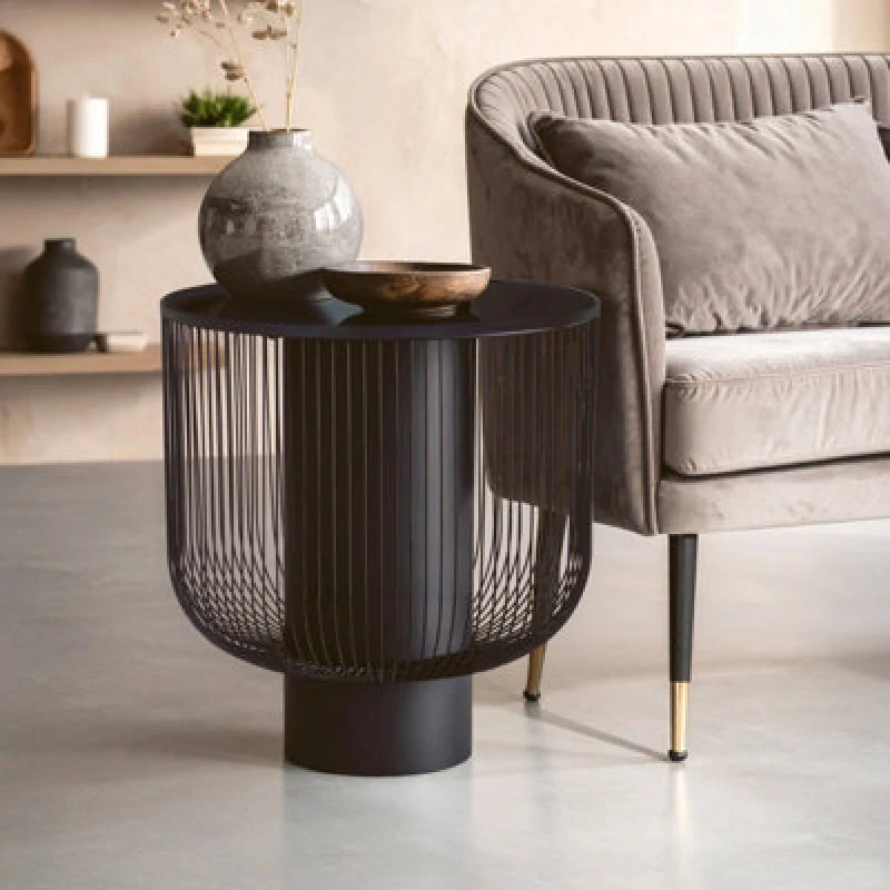 Image of Fifty Five South Fifty Five South Trento Round Side Table - Black