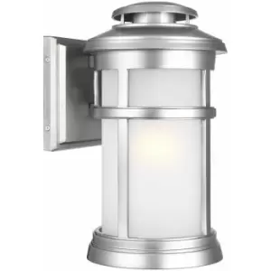 Image of Outdoor IP44 1 Bulb Wall Light Lantern Painted Brushed Steel LED E27 60W d00861