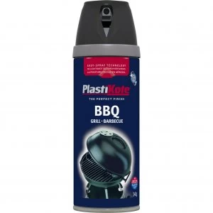 Image of Plastikote BBQ Spray Aerosol Paint Black 400ml