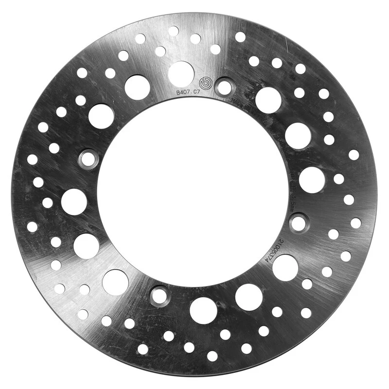 Image of BREMBO 68B407C7 Brake disc PRIME - Serie-Oro - Fixed Disc Front, Perforated Brake Disc (82)