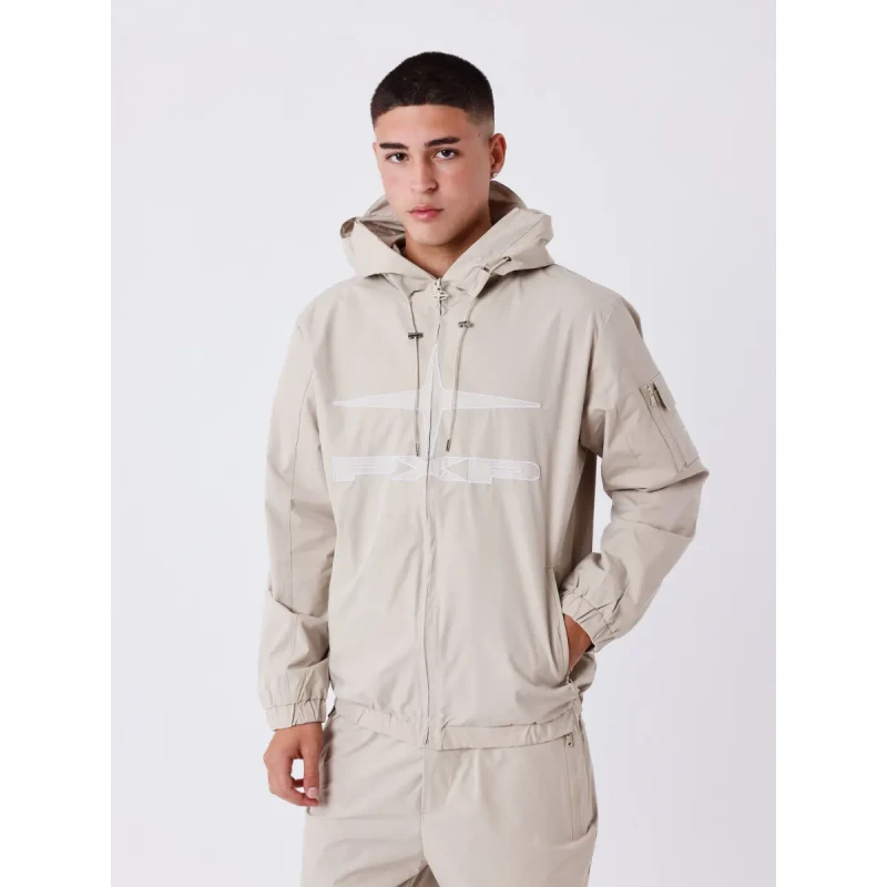 Image of Project X Paris Hooded zipped jacket Project X Paris Beige Male 2XL
