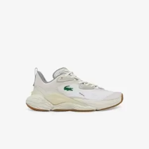 Image of Lacoste Womens Aceshot Textile and Synthetic Trainers Size 5 UK Off White