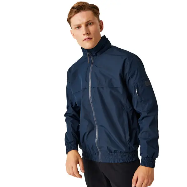 Image of Regatta Mens Shorebay II Showerproof Hooded Jacket S - Chest 37-38' (94-96.5cm) NAVY RMW390-540-S