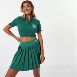Image of Slazenger Sofia Richie Polo Crop Top - Green