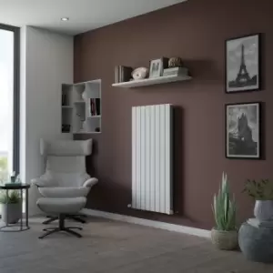 Image of Ximax Vertirad Duplex White Horizontal Or Vertical Designer Radiator, (W)595mm X (H)1200mm